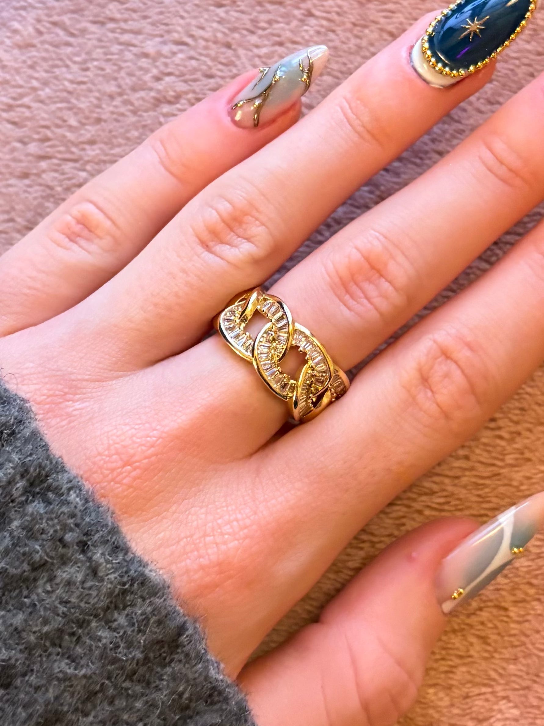 BAGUE "Maille Marine zircon" Mira dora